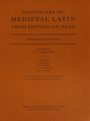 【预订】Dictionary of Medieval Latin from British Sources, Fascicule XVII, Syr-Z