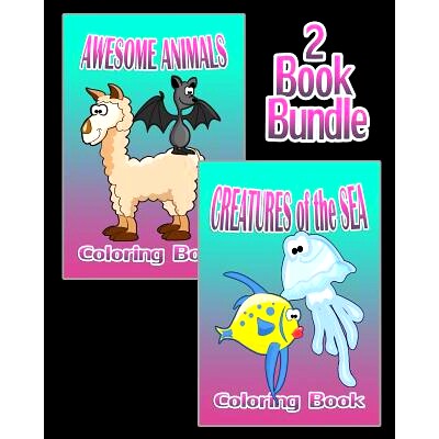 预订 Awesome Animals & Creatures of the Sea - Coloring Book (2 Book Bundle): 9781519512130