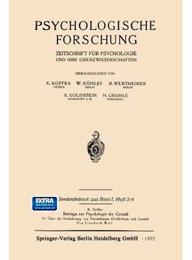 预订 Psychologische Forschung: Zeitschrift für Psychologie und ihre Grenzwissenschaften: 9783662280751