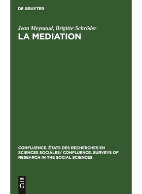 预订 La Mediation: Tendances de la Recherche et Bibliographie (1945–1959): 9783112300060