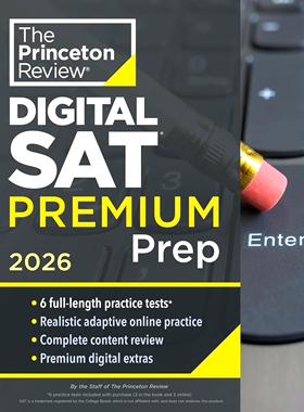 现货 普林斯顿 2026版 SAT高级备考指南 英文原版 Princeton Review Digital SAT Premium Prep