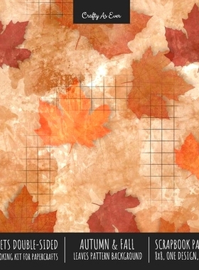 预订 Autumn Fall Scrapbook Paper Pad 8x8 Decorative Scrapbooking Kit for Cardmaking Gifts, DIY Crafts, Printmaking, Pape