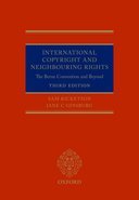 【预订】International Copyright and Neighbouring Rights 9780198801986