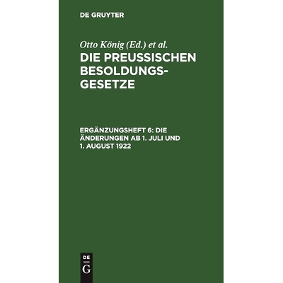 (Vom Preuß. Staatsministerium in Übere