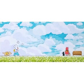 SASI官方周边 天空 大尺寸鼠标垫 手帐手绘水彩艺术 泰国原装进口文创 小众超美礼品 Mouse Pad sky