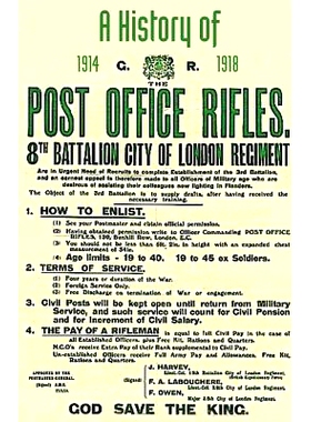 预订 History of the Post Office Rifles, 8th Battalion City of London Regiment 1914 to 1918: 9781783311392