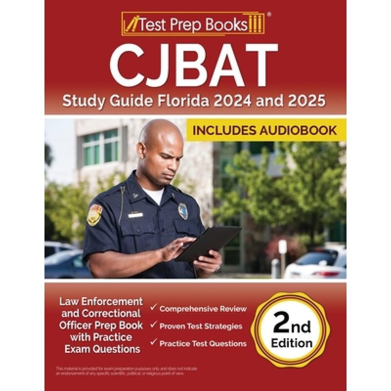 预订 CJBAT Study Guide Florida 2024 and 2025: Law Enforcement and Correctional Officer Prep Book with Practice Exam Ques