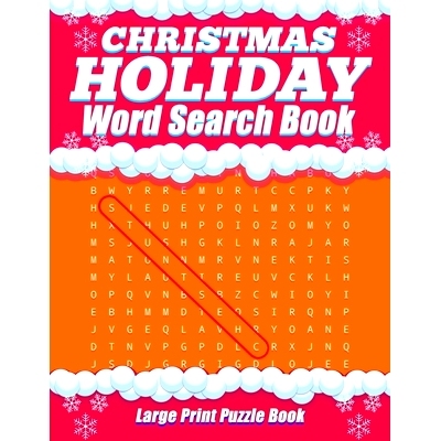 预订 Christmas Holiday Word Search Book - Large Print Puzzle Book: 20 X-mas Winter Themed Word Search Puzzles For Adults