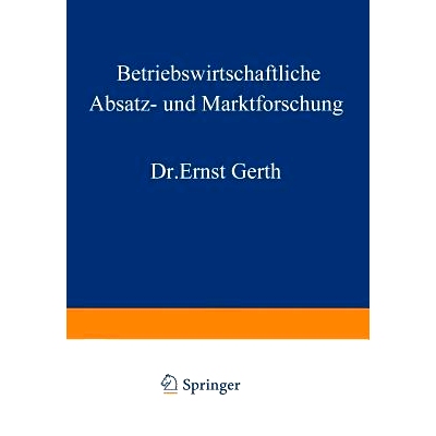预订 Betriebswirtschaftliche Absatz- und Marktforschung: 9783663052081