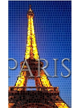 预订 Paris eiffel tower Mosaic creative blank journal sir Michael Huhn designer edition: Paris eiffel tower Mosaic creat