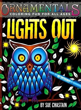 预订 OrnaMENTALs Lights Out: 40 Lighthearted Designs to Color with Dramatic Black Backgrounds: 9781945691010