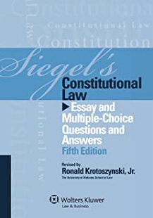 Siegel’s Constitutional Law 预订