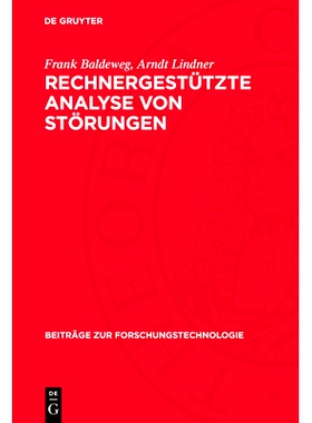 预订 Rechnergestützte Analyse von Störungen: 9783112736449