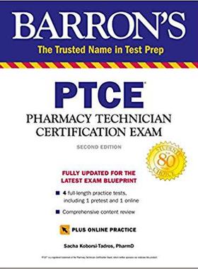 【预售】Ptce with Online Test: Pharmacy Technician Certification Exam