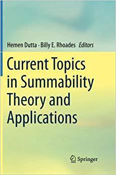 【预售】Current Topics in Summability Theory...