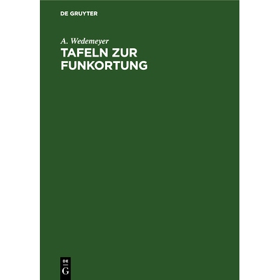 预订 Tafeln zur Funkortung: 9783486750584