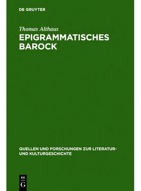 预订 Epigrammatisches Barock: 9783110154337