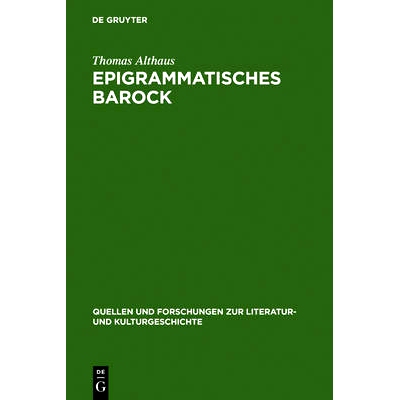预订 Epigrammatisches Barock: 9783110154337