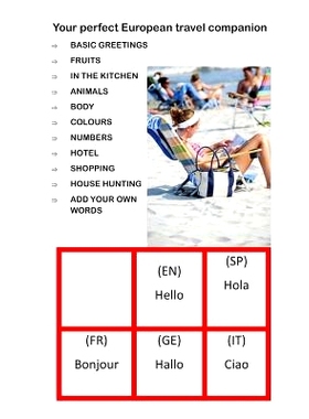 预订 Languages 4 in 1: Your Perfect Companion While Travelling in Europe: 9781729242834