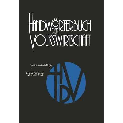 预订 Handwörterbuch der Volkswirtschaft: 9783409602723