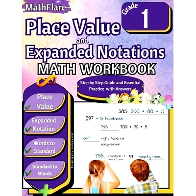 预订 Place Value and Expanded Notations Math Workbook 1st Grade: Place Value Grade 1, Expanded Notations with Answers: 9