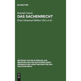 预订 Das Sachenrecht: Mit Ausschluß des besonderen Rechts der unbeweglichen Sachen im Entwurf eines bürgerlichen Geset