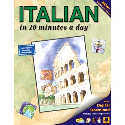 预订 Italian in 10 Minutes a Day: Language Course for Beginning and Advanced Study. Includes Workbook, Flash Cards, Stic