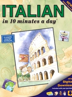 预订 Italian in 10 Minutes a Day: Language Course for Beginning and Advanced Study. Includes Workbook, Flash Cards, Stic