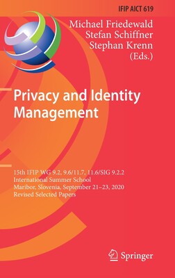 【预订】Privacy and Identity Management