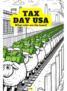 预订 Tax Day USA: Color Your Way Through Tax Season A Comical and Educational Coloring Book: From Tax Parodies to Illust