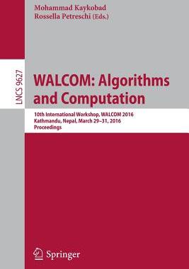 【预订】WALCOM: Algorithms and Computation