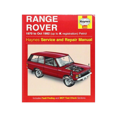 [预订]Range Rover V8 Petrol (70 - Oct 92) Haynes Repair Manual 9780857335999