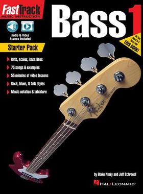 【预订】Fasttrack Bass Method - Starter Pack: Includes Book 1 with Online Audio and Video