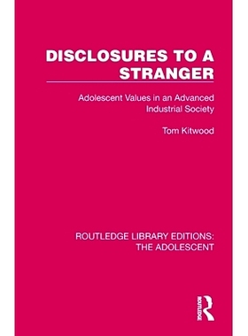 预订 Disclosures to a Stranger: Adolescent Values in an Advanced Industrial Society 向陌生人披露：先进工业社会中的青少年