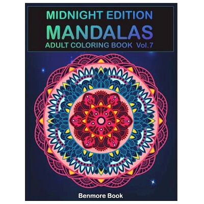 预订 Midnight Edition Mandala: Adult Coloring Book 50 Mandala Images Stress Management Coloring Book For Relaxation, Med