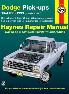 [预订]Dodge Ramcharger & Trailduster full-size pick-ups (1974-1993) Haynes Repair Manual (USA) 9781563922022