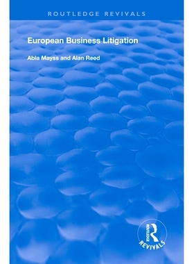 预订 European Business Litigation 欧洲商业诉讼: 9781138333369