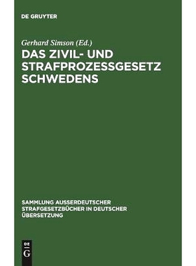 预订 Das Zivil- und Strafprozeßgesetz Schwedens: 9783111032528