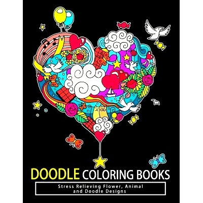 预订 Doodle Coloring Books: Adult Coloring Books: Relax on an Intergalactic Journey through the Universe and Cute Monste