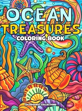 预订 Ocean Treasures Coloring Book: A Colorful Journey Through Seashells and Starfish: 9798326912701