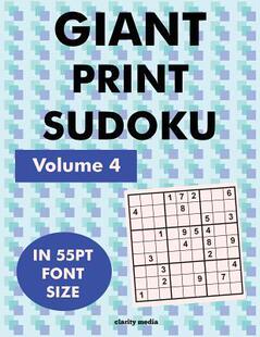 Sudoku Giant print sudoku 9781517410926 font size giant Volume 100 Print 55pt 预订 puzzles