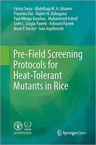 【预售】Pre-Field Screening Protocols for Heat-Tolerant Mutants in Rice