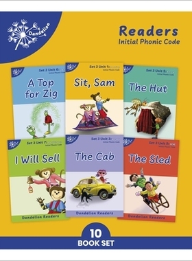 预订 Phonic Books Dandelion Readers Set 3 Units 1-10: Sounds of the alphabet and adjacent consonants 蒲公英读物系列第3套