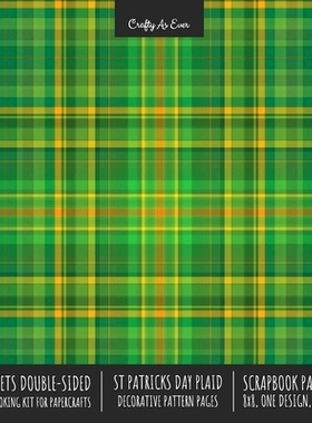 预订 St. Patrick’s Day Plaid Scrapbook Paper Pad 8x8 Scrapbooking Kit for Cardmaking Gifts, DIY Crafts, Printmaking, Pa