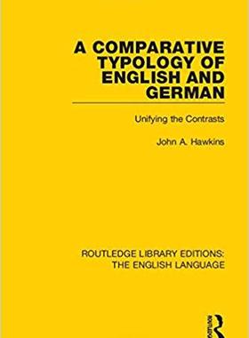 【预售】A Comparative Typology of English and German