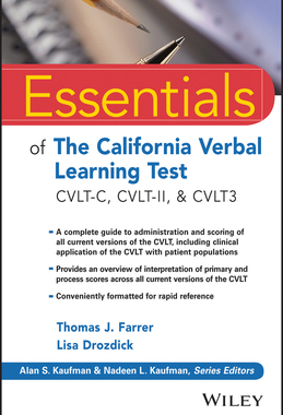 【预订】Essentials Of The California Verbal Learning Test - Cvlt-C, Cvlt-2, & Cvlt3 9781119578567