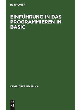 预订 Einführung in das Programmieren in BASIC: 9783110082272
