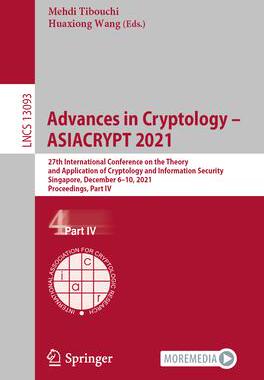[预订]Advances in Cryptology – ASIACRYPT 2021 9783030920678