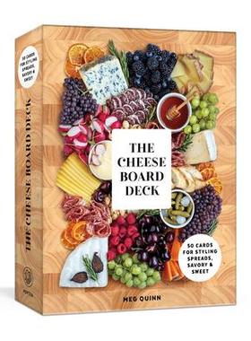 现货 The Cheese Board Deck: 50 Cards for Styling Spreads, Savory and Sweet奶酪拼盘: 9780593233276