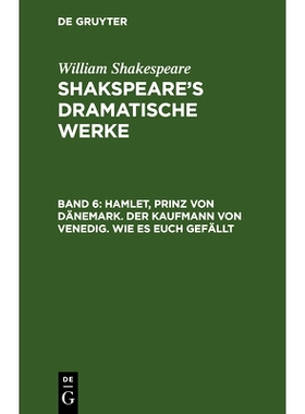 预订 Hamlet, Prinz von Dänemark. Der Kaufmann von Venedig. Wie es euch gefällt: 9783112667132